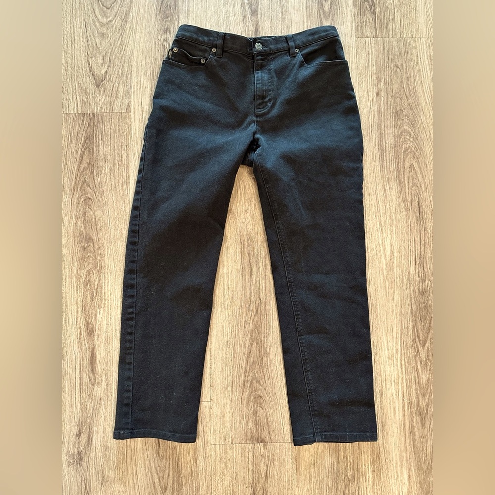 Lauren Jeans CO. Classic Black Straight Leg Jeans